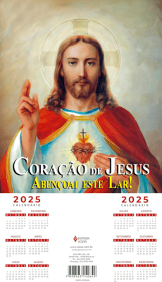 Folhinha do Sagrado Coração de Jesus 2025
