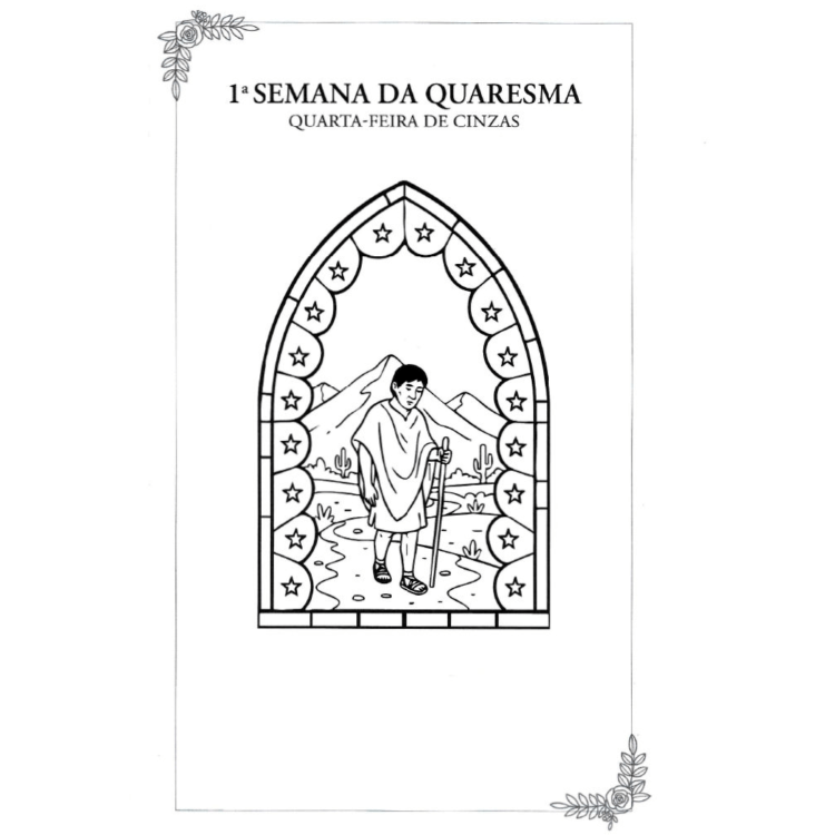 A Quaresma do Frei Gilson 2026 para colorir em pdf